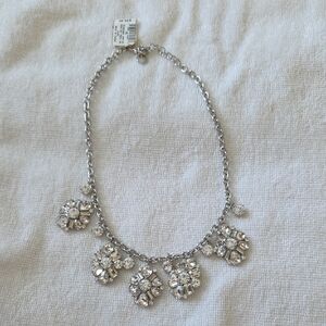 Elegant Silver Necklace with Crystal Accents